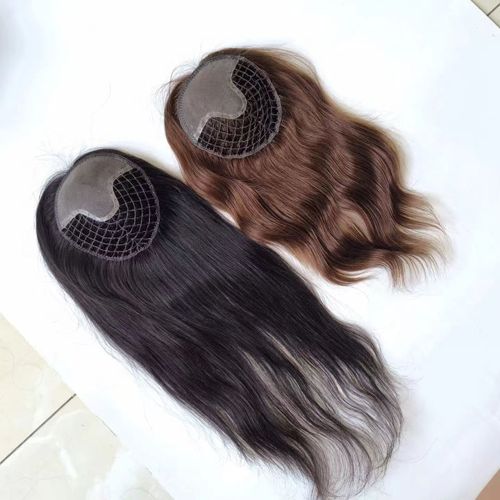 Fish Net Mono Base 6"*7" Virgin Human Hair Topper - ULOFEY