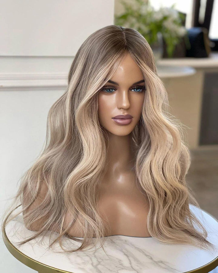 Custom French Lace Wig with Anti-Slip Silicone and PU Perimeter Medical Wigs - ULOFEY