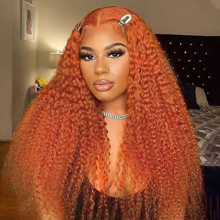 Ginger Put On And Go Glueless Water Wave 5x5 Closure Human Hair Wig - ULOFEY