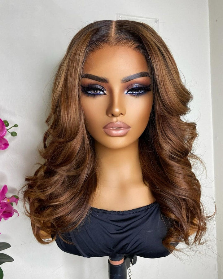 Honey Blonde Bady Wave 13*6 Front HD Lace Human Hair Wigs - ULOFEY