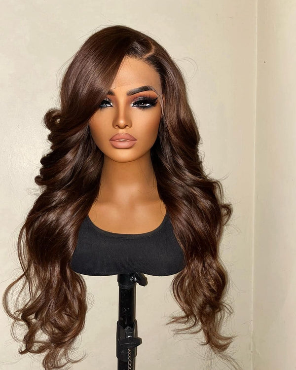 Honey Blonde Body Wave Transparent Lace Glueless Wig - ULOFEY