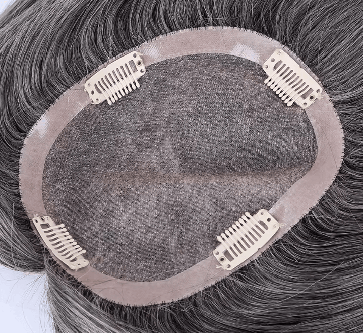 Light Grey 5"*6" Mono Virgin Human Hair Topper - ULOFEY