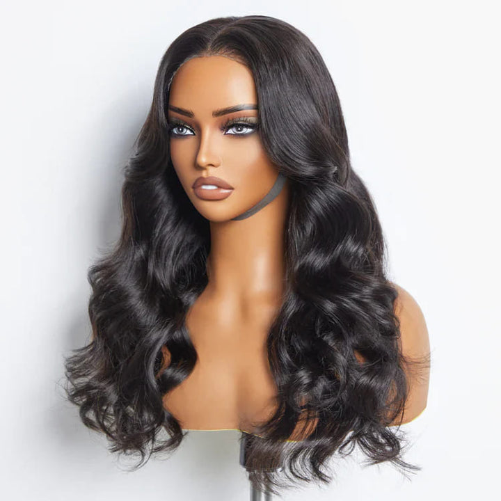 14-24inch Natural Color Glueless Body Wave HD Lace 5x5 Closure Human Hair Wig - ULOFEY