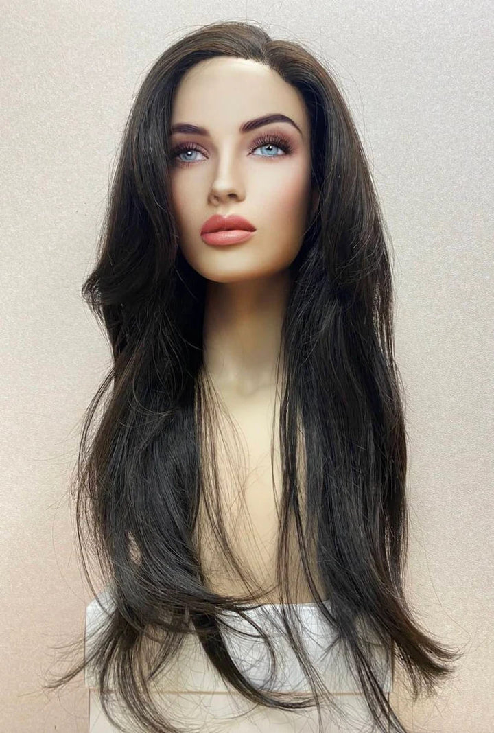 Natural Color Virgin Human Hair Silicone Medical Wigs- ULOFEY