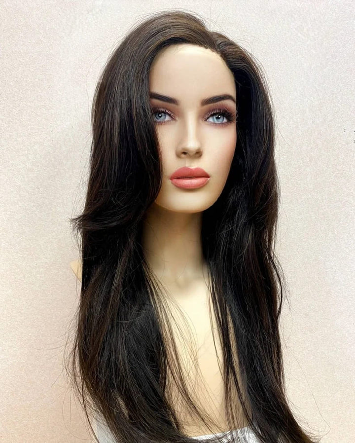 Natural Color Virgin Human Hair Silicone Medical Wigs- ULOFEY