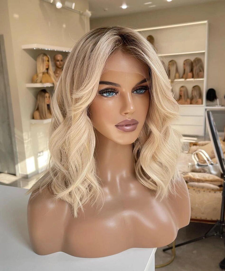 Custom Ombre Blonde Color Lace Wig with Monofilament Cap