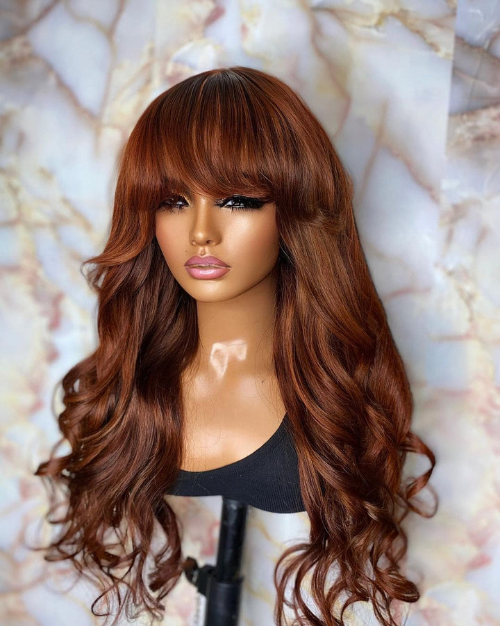 Ginger Put On And Go Glueless Loose Baby Wave 5x5 Closure Human Hair Wig - ULOFEY