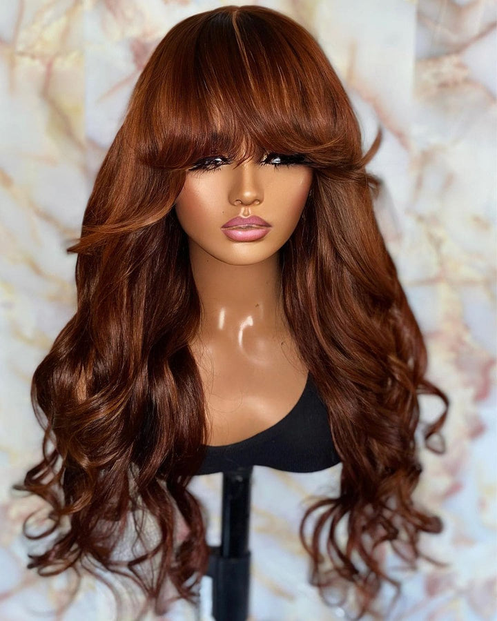 Ginger Put On And Go Glueless Loose Baby Wave 5x5 Closure Human Hair Wig - ULOFEY