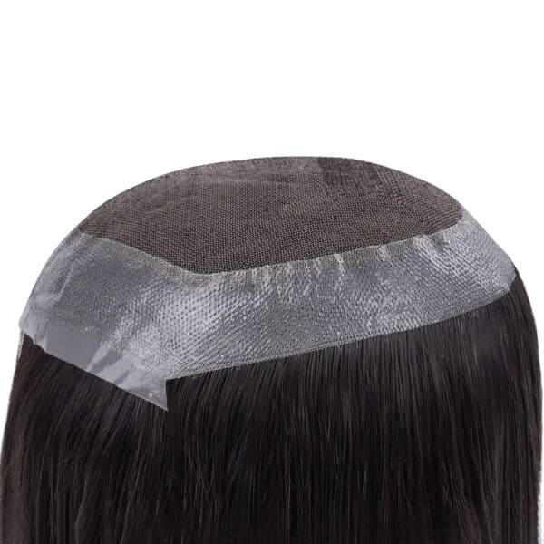  14-18inch PU And Swiss Lace 7"*9" Virgin Human Hair Topper for Women - ULOFEY