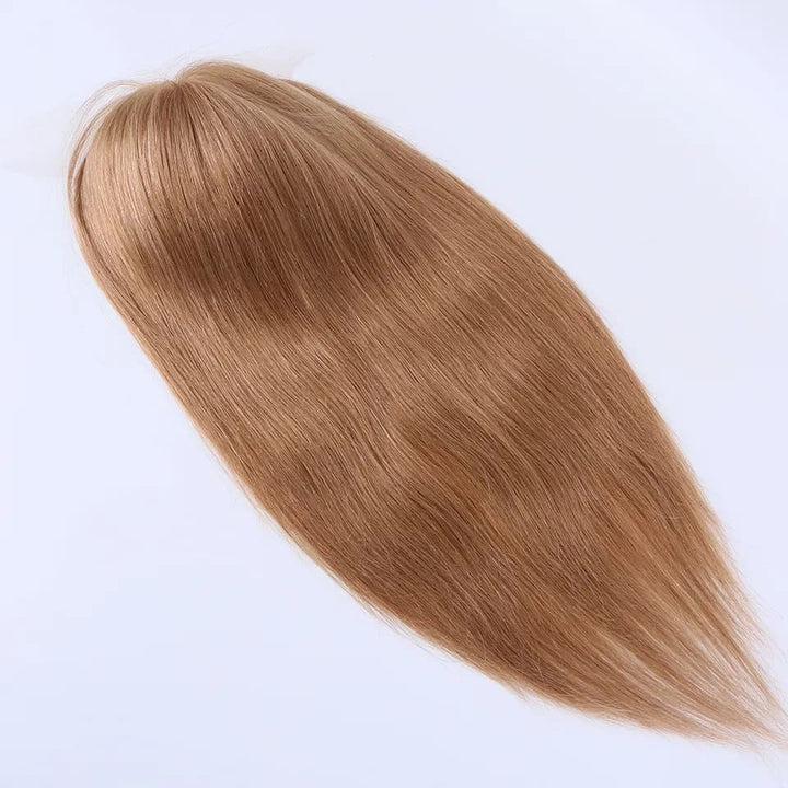  Black|Blonde|Honey Gold Color PU + Swiss Lace 7"*8" Virgin Human Hair Topper - ULOFEY