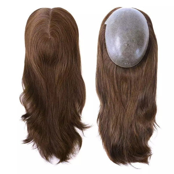 Premium Virgin Human Hair Toupee with PU Base - ULOFEY