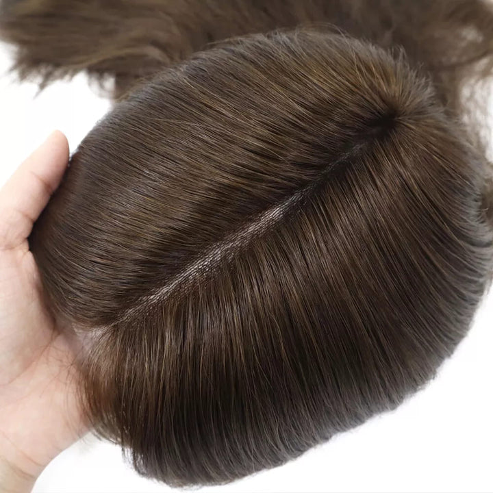 Premium Virgin Human Hair Toupee with PU Base - ULOFEY