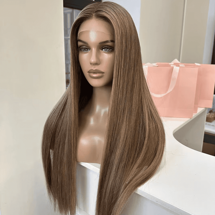 20-26inch Long Rich Brunette 13*6 HD Lace Front Virgin Human Hair Wigs - ULOFEY