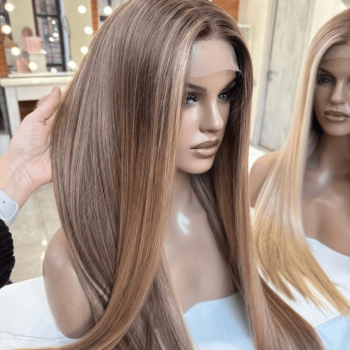 20-26inch Long Rich Brunette 13*6 HD Lace Front Virgin Human Hair Wigs - ULOFEY