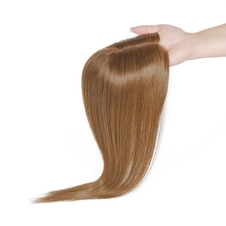 12-18inch Strawberry Blonde Full Mono Clip In Virgin Human Hair Topper - Ulofey Wigs
