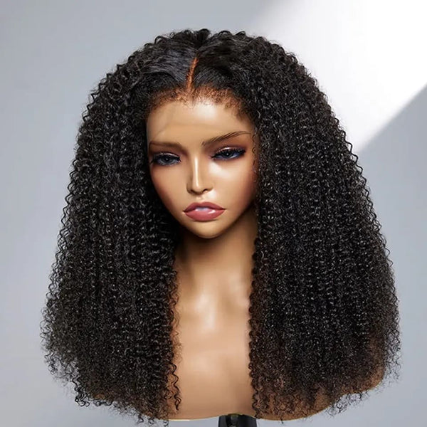 14-30inch 4C Edges | Kinky Baby Hairline Black Kinky Curly 13*4 | 7*5 HD Lace Human Hair Wigs