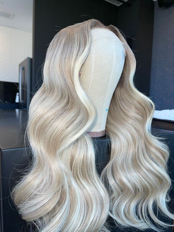 16-24inch blonde balayage Silk Base Top HD Lace Virgin Human Hair Wigs