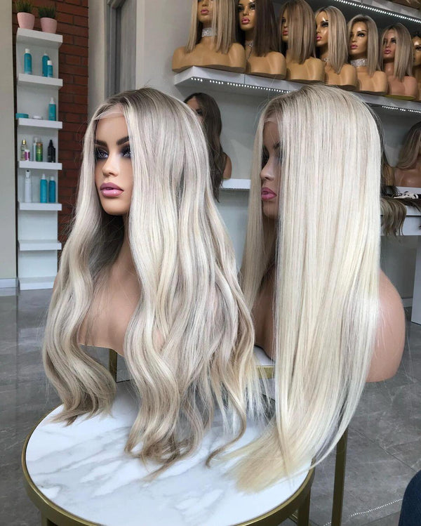 20-26inch Soft Blonde Balayage 13*6 HD Lace Front Virgin Russian Human Hair Wigs