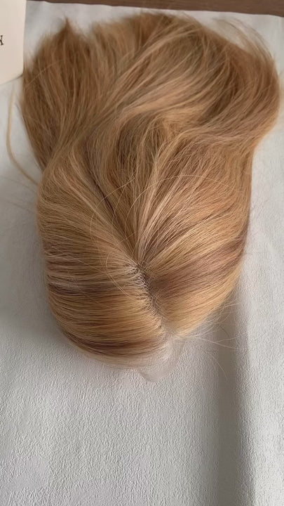 14-24Inch Golden Blonde Glueless Medical Wig With Silicone Strips (No clips) Virgin Human Hair Wig - Ulofey