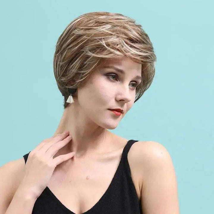 10inch Women's natural texture type short human hair wig - ULOFEY