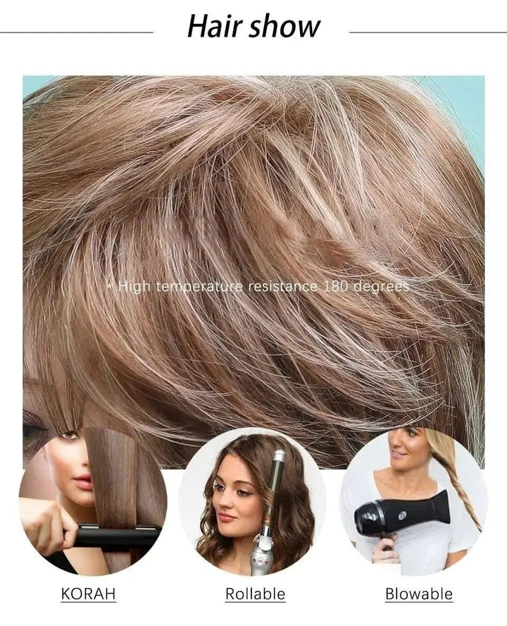 10inch Women's natural texture type short human hair wig - ULOFEY