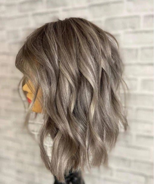Cold Grey Balayage Human Hair Swiss Lace Front Glueless Wig – Ulofey Wigs