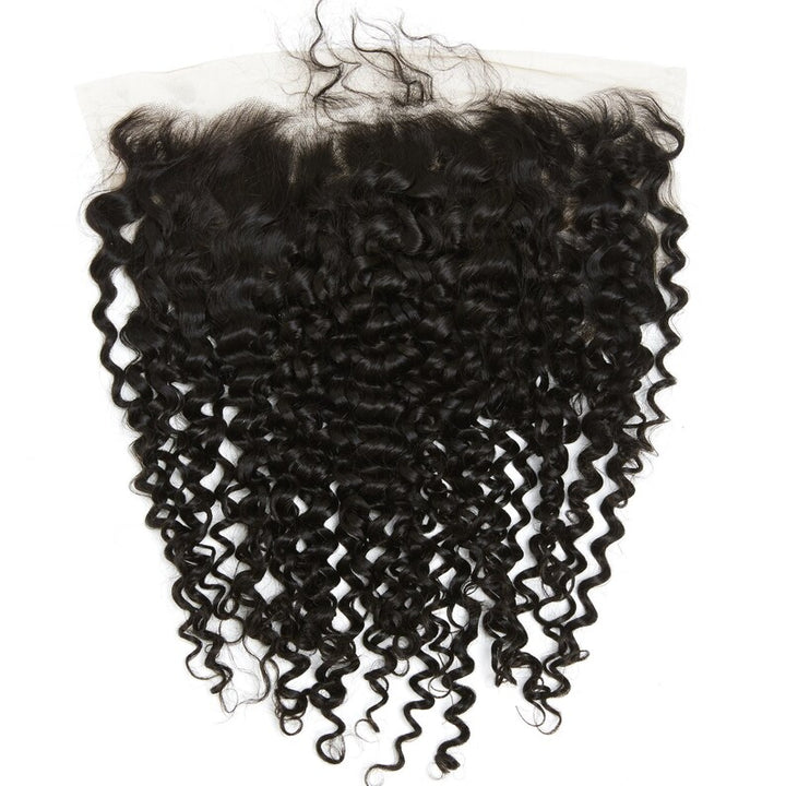 13x4" Kinky Straight Human Hair HD Lace Frontals Closure  ( CURLY & KINKY Hairlines Available) - ULOFEY 