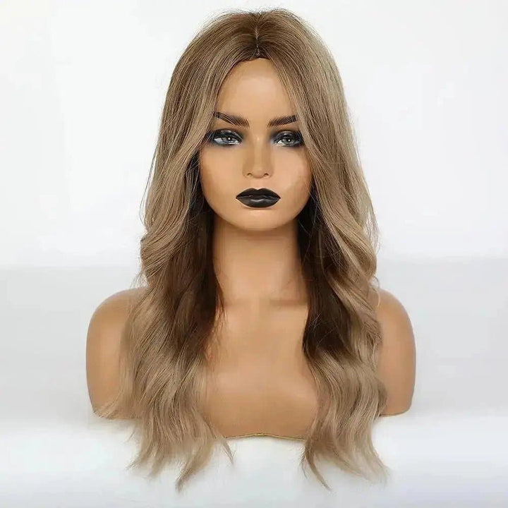 Balayage Hair Middle Part Synthetic Hair Wigs for Women Cosplay Party Heat Resistant - ULOFEY