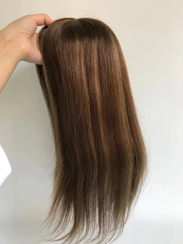 100% Virgin Human Hair Mono HairTopper 5*6”Base Size - ULOFEY 