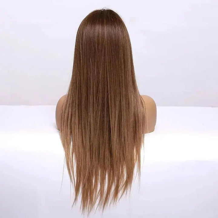 Long Straight Synthetic Middle Part Ombre Blonde Honey Hair Wigs for Women - ULOFEY