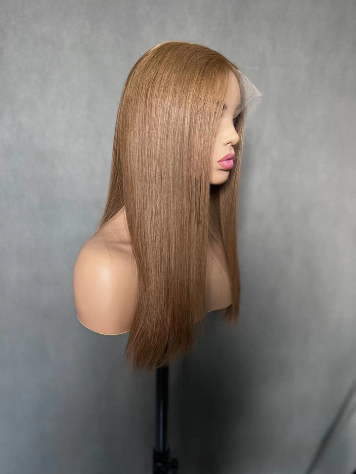 Custom Handtied Jewish Lace Top Virgin Human Hair wig - ULOFEY 