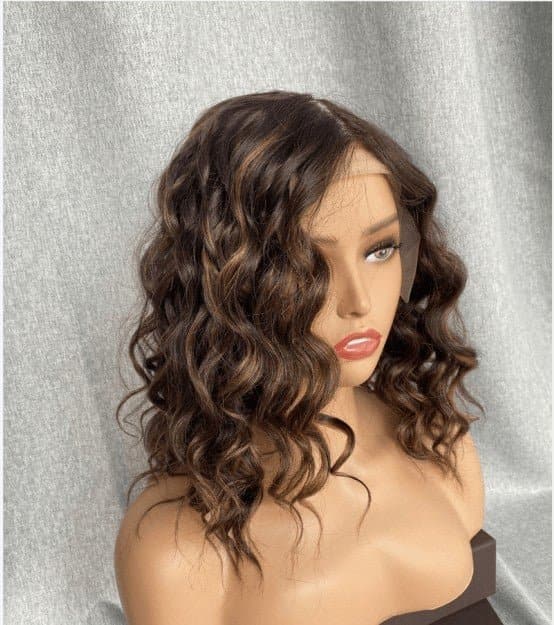 Silk Top Highlights Lace Front 100% Unprocessed Human Hair Wigs - ULOFEY