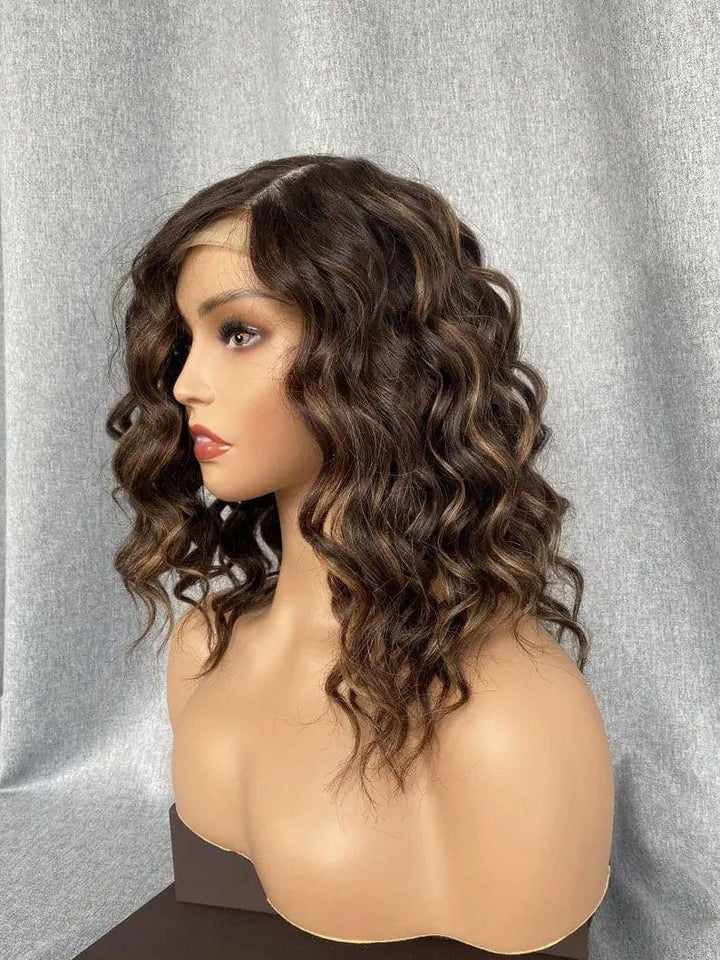 Silk Top Highlights Lace Front 100% Unprocessed Human Hair Wigs - ULOFEY