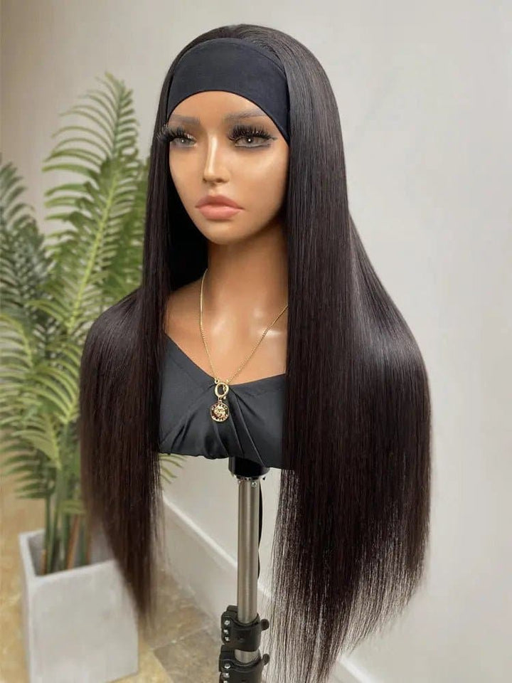 Straight Glueless Remy Human Hair Headband Wigs For African American women - ULOFEY
