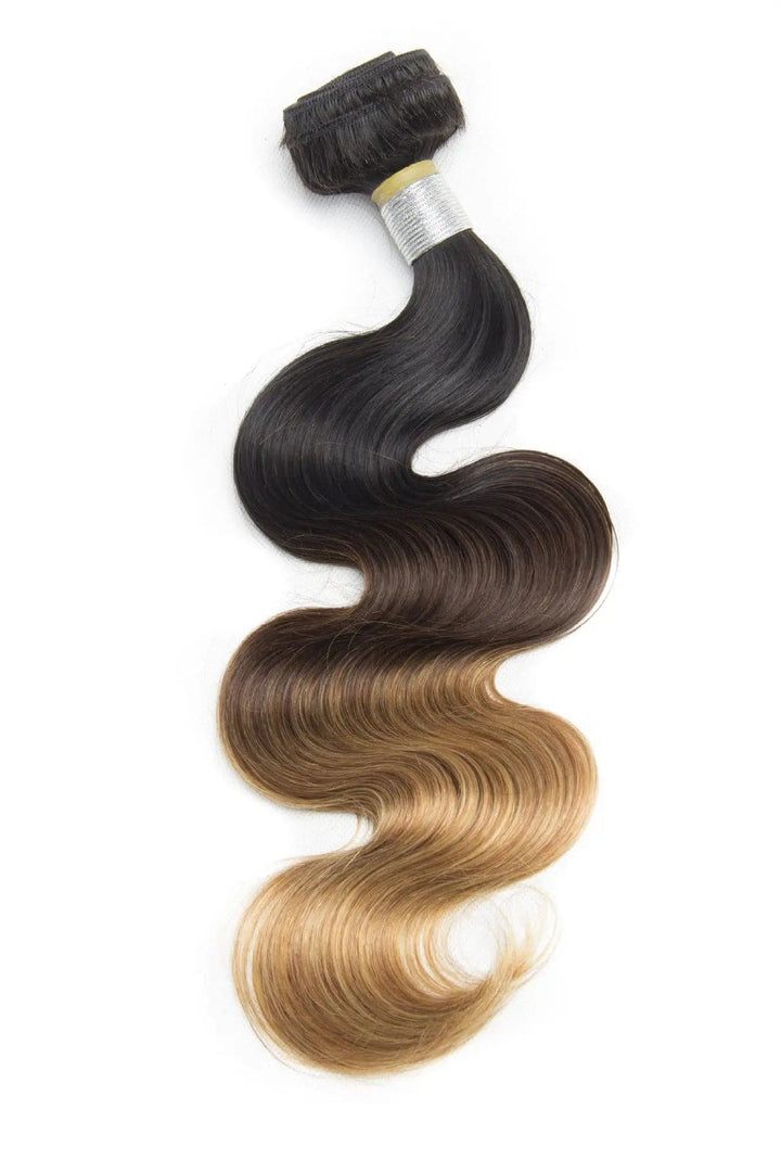 Ulofey Hair 9A 1b/4/27 Color Body Wave Bundles Remy Human Hair Extensions - ULOFEY