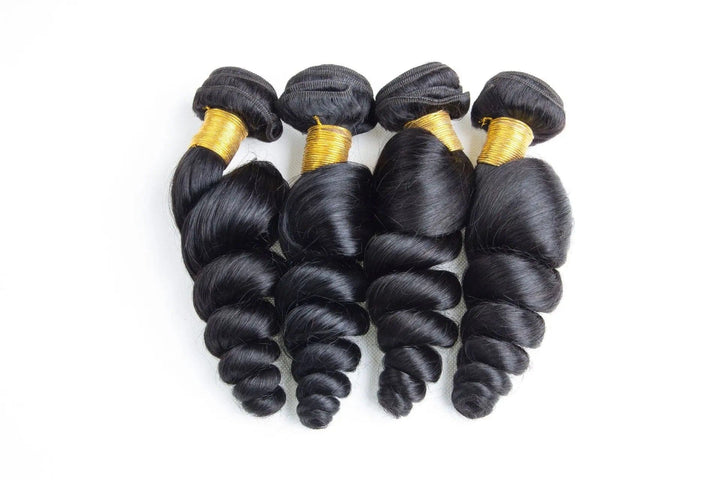 Ulofey Hair Black Loose Wave Bundles Remy Human Hair Extensions - ULOFEY