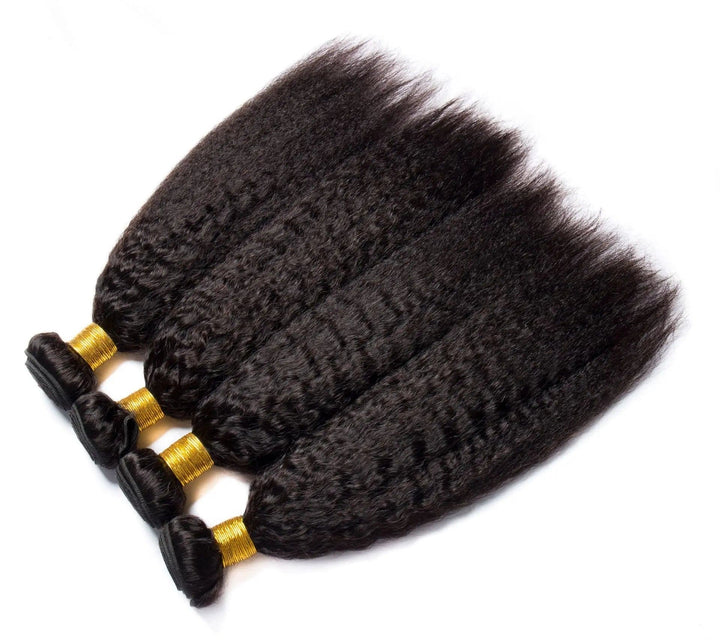 Ulofey Hair Black YAKI Straight Bundles Remy Human Hair Extensions - ULOFEY